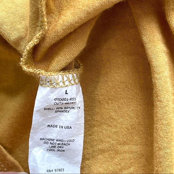 Green Envelope boho gold top L - Picture 9 of 12